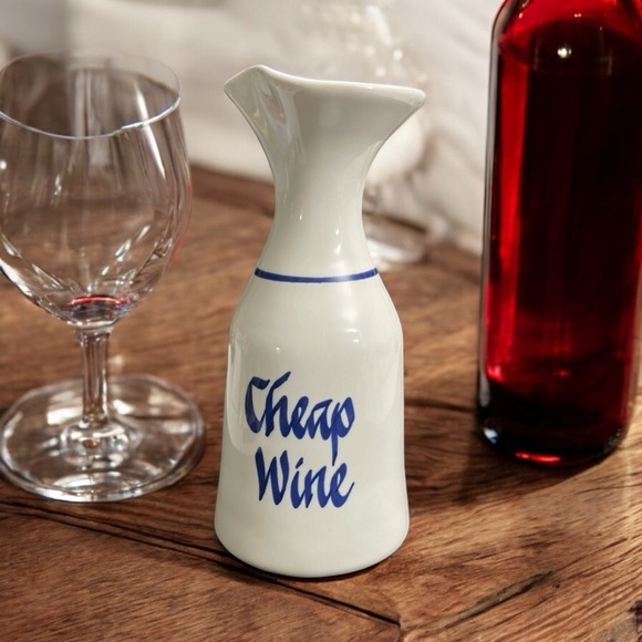 VTG 11" Blue White Stoneware
Pottery ceramic Carafe
Decanter Barware Cheap
Wine - Picture 1 of 9